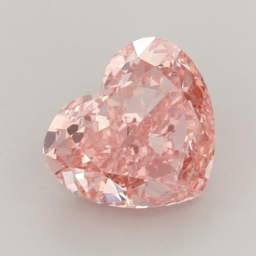 2.64 Ct. Fancy Vivid  Pink Heart Lab Grown Diamond