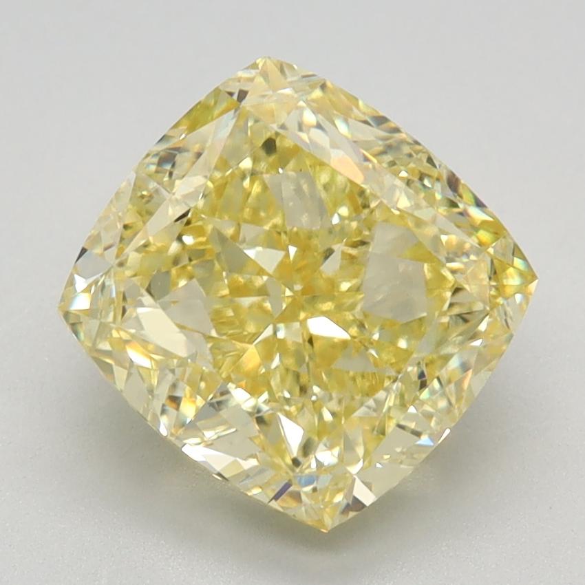 3.03 Ct. Fancy Intense Yellow Cushion Lab Grown Diamond