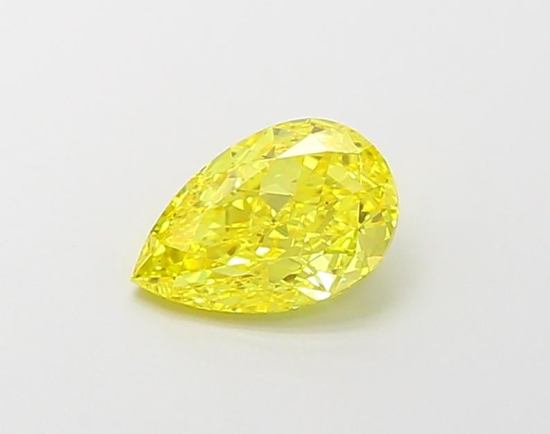 1.11 Ct. Fancy Vivid Yellow Pear Lab Grown Diamond