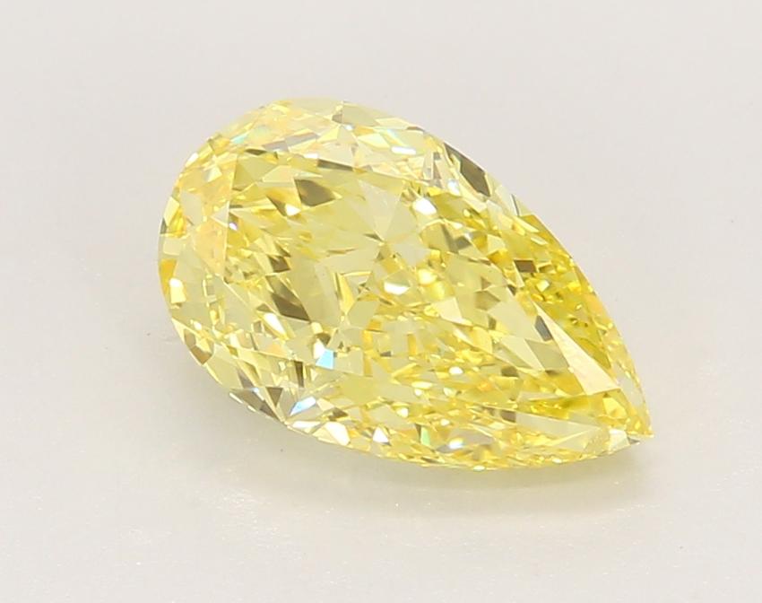 2.11 Ct. Fancy Vivid Yellow Pear Lab Grown Diamond