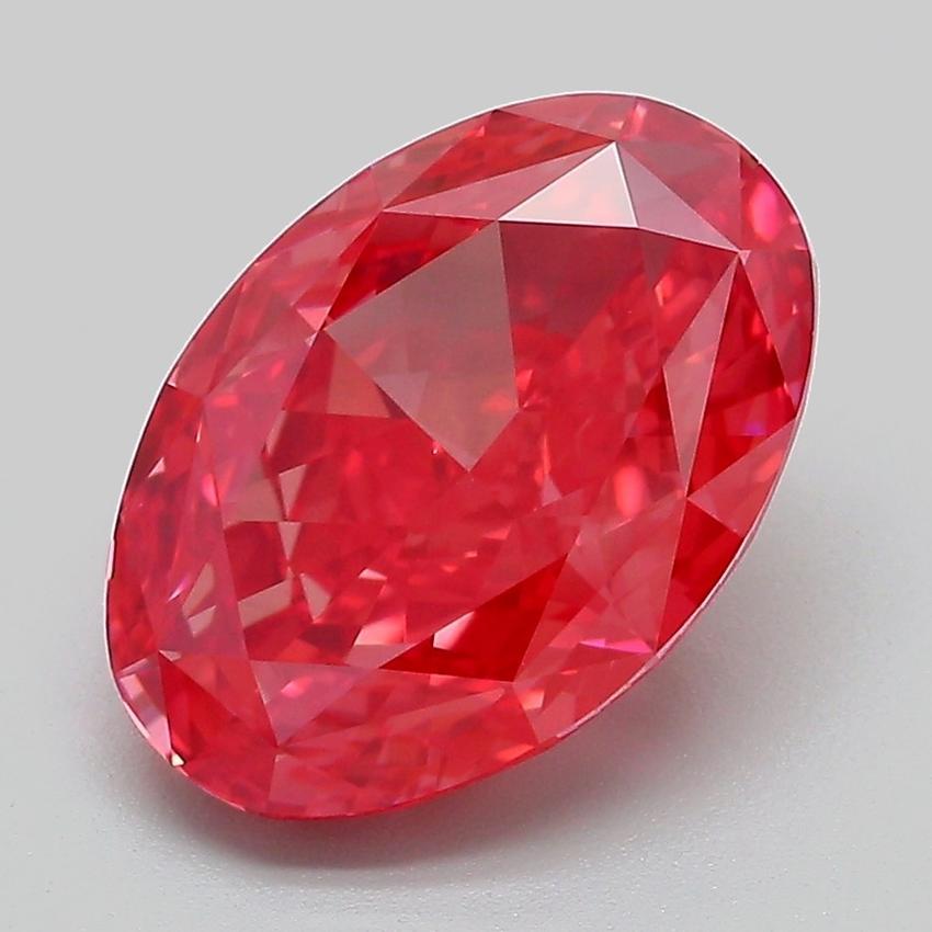 4.01 Ct. Fancy Vivid Pink Oval Lab Grown Diamond