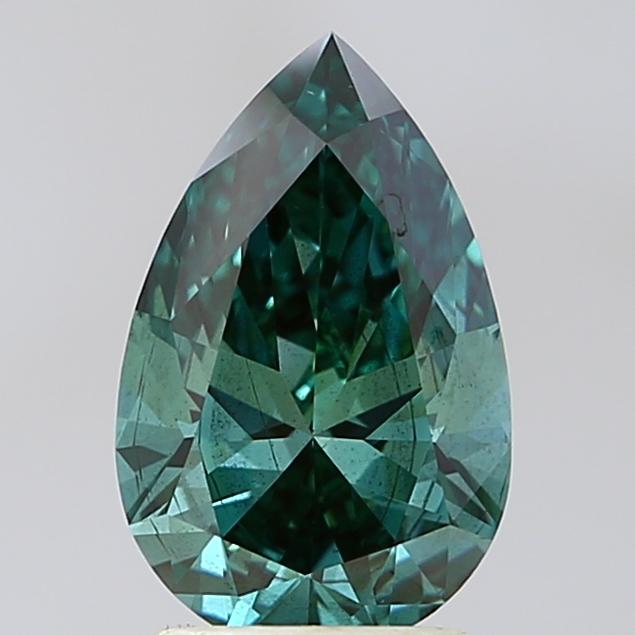 2.00 Ct. Fancy Vivid Green Pear Lab Grown Diamond