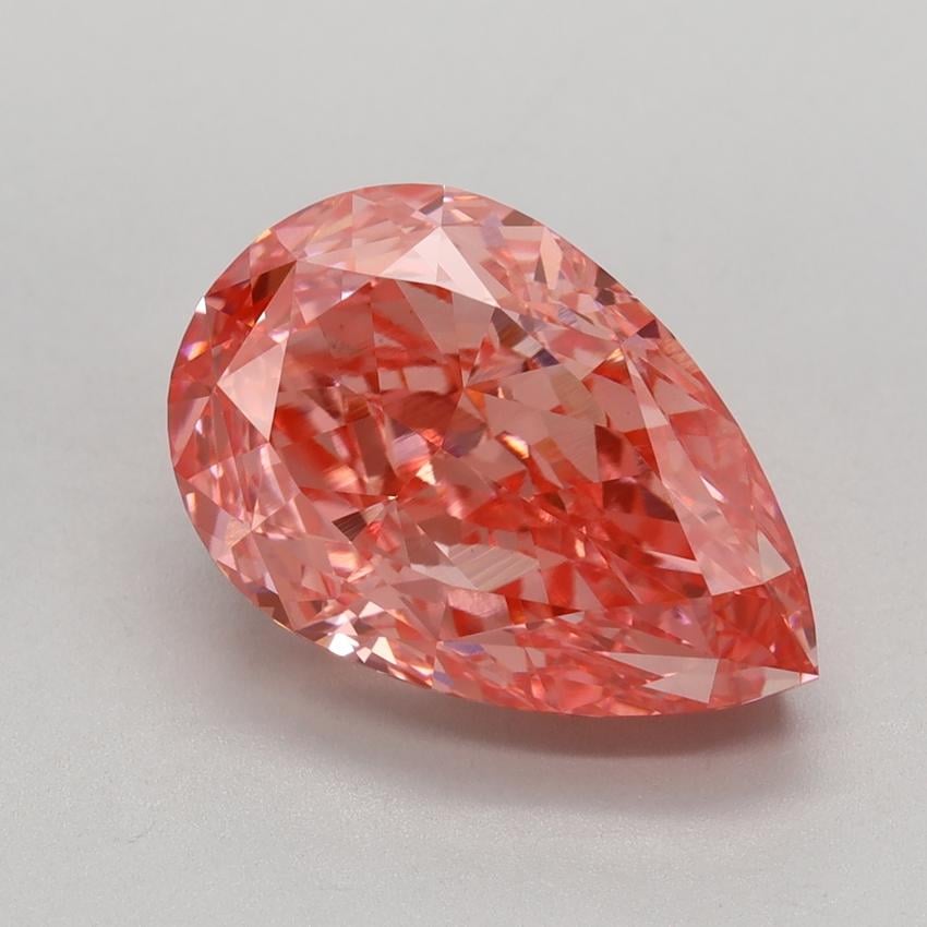 4.17 Ct. Fancy Vivid Pink Pear Lab Grown Diamond