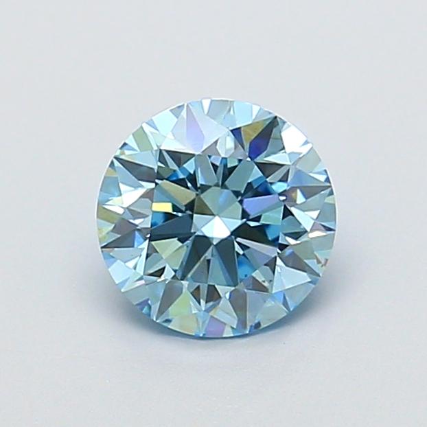 1.26 Ct. Fancy Vivid Blue Round Lab Grown Diamond
