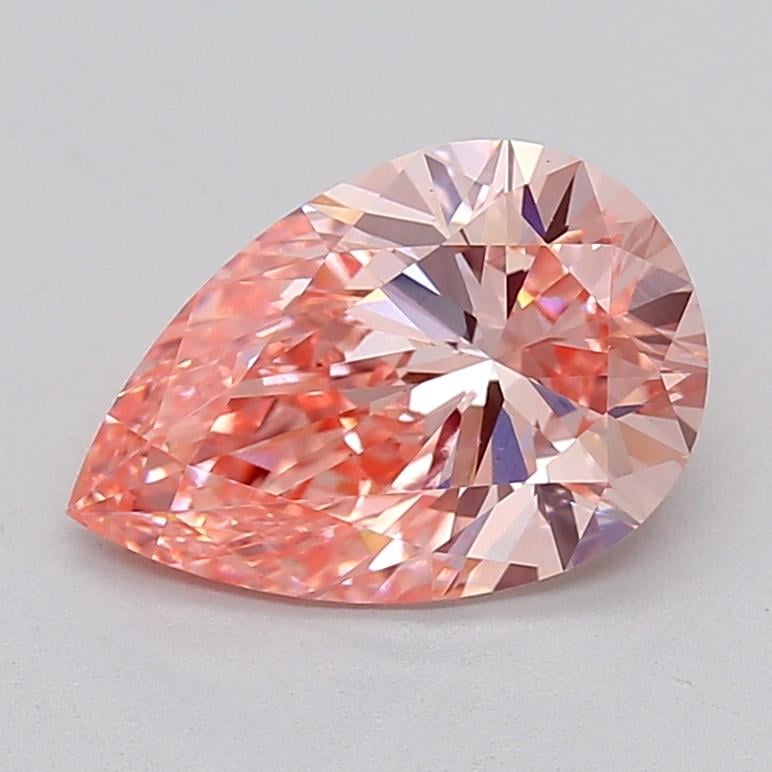 3.07 Ct. Fancy Vivid  Pink Pear Lab Grown Diamond