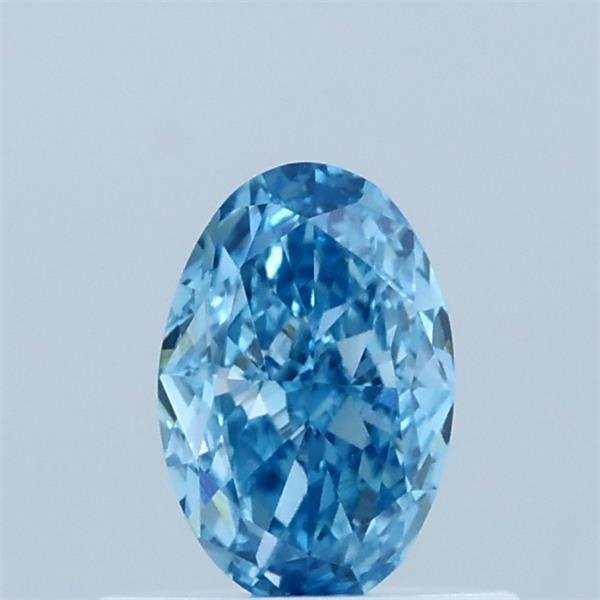0.54 Ct. Fancy Vivid Blue Oval Lab Grown Diamond