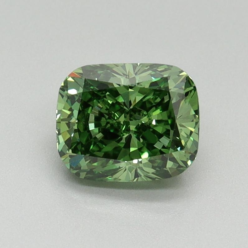 1.00 Ct. Fancy Vivid Pacific Green Cushion Lab Grown Diamond