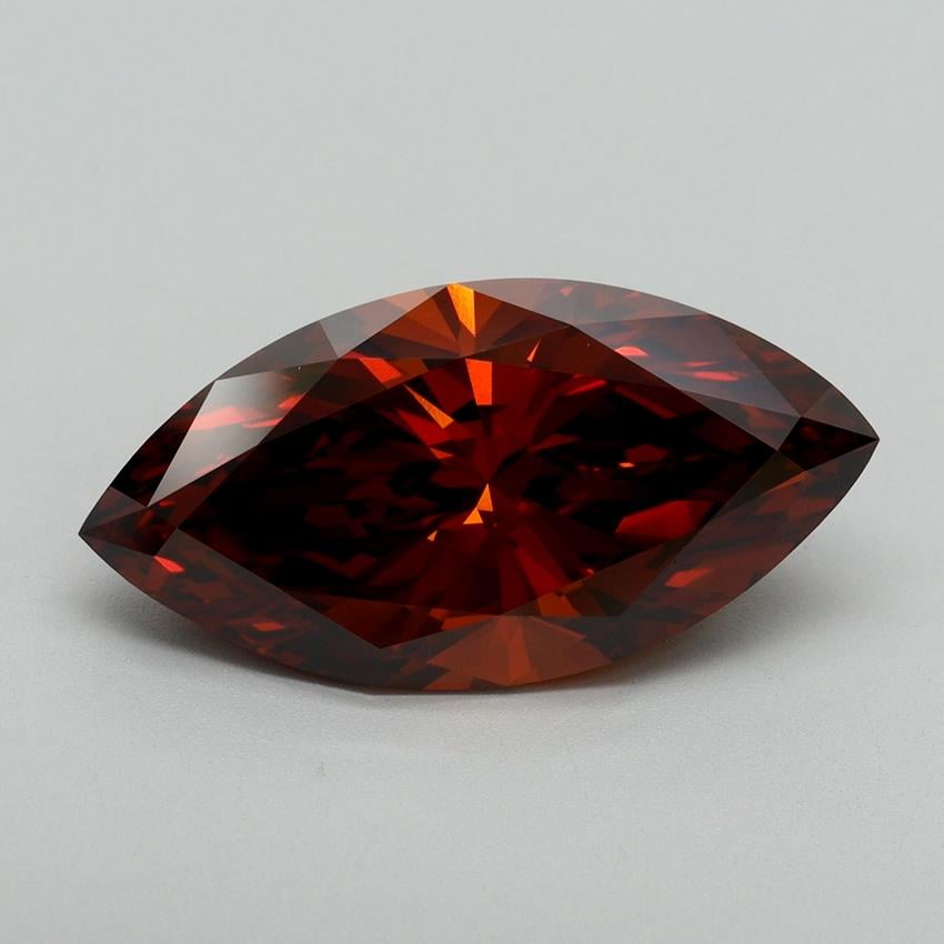 6.03 Ct. Fancy Deep Orange Marquise Lab Grown Diamond