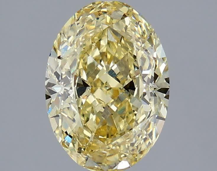 2.58 Ct. Fancy  Yellow Oval Lab Grown Diamond