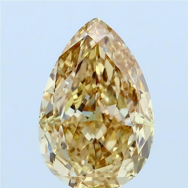 2.64 Ct. Fancy Intense Brownish Yellow Pear Lab Grown Diamond