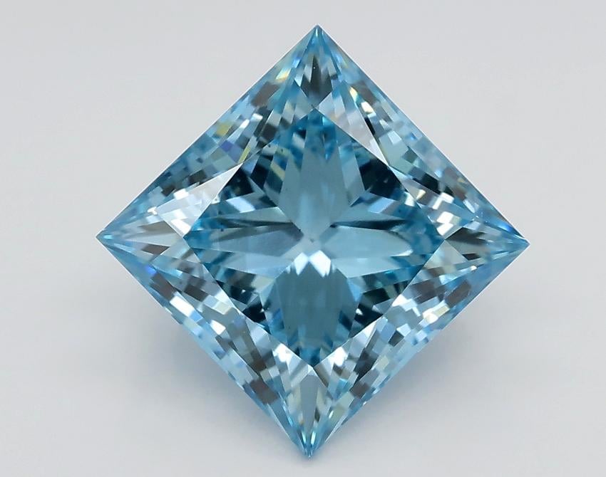 3.01 Ct. Fancy Vivid Blue Princess Lab Grown Diamond