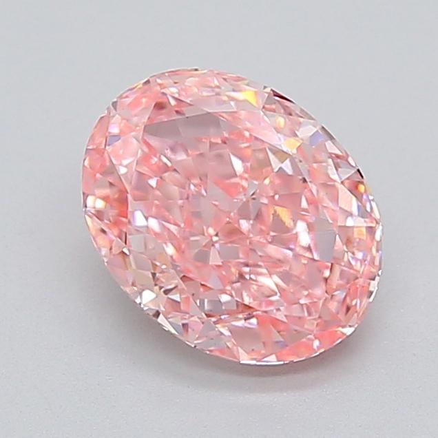 2.13 Ct. Fancy Vivid  Pink Oval Lab Grown Diamond