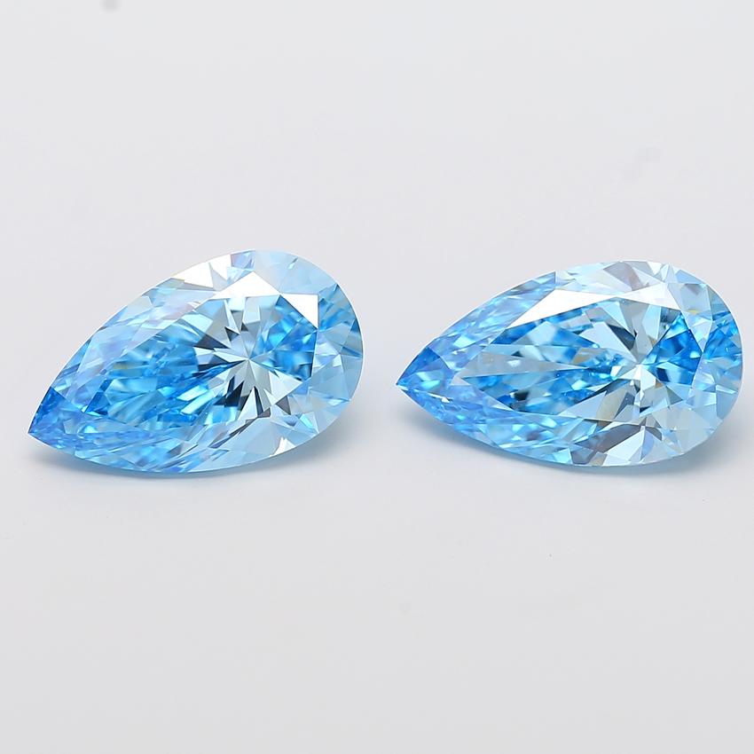 5.05 Ct. Fancy Vivid  Blue Pear Lab Grown Diamond