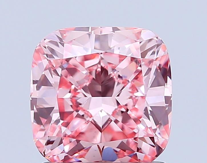 1.53 Ct. Fancy Intense Pink Cushion Lab Grown Diamond