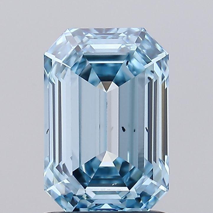 0.92 Ct. Fancy Intense Blue Emerald Lab Grown Diamond