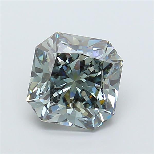 2.38 Ct. Fancy Greyish Green Radiant Lab Grown Diamond