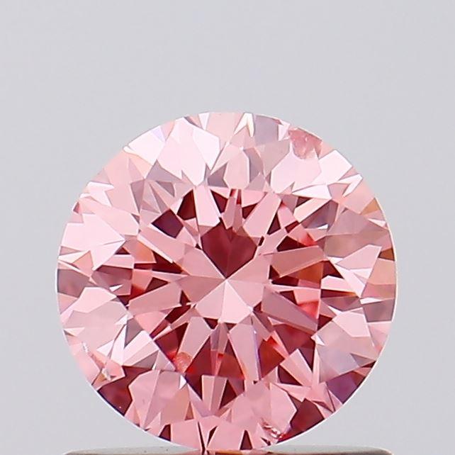 0.85 Ct. Fancy Vivid Pink Round Lab Grown Diamond
