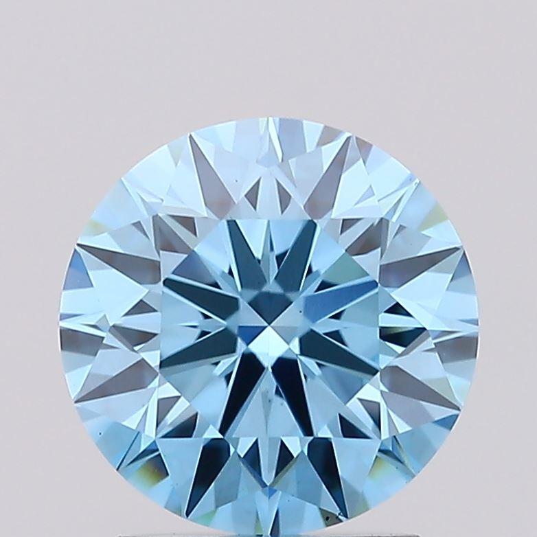 1.75 Ct. Fancy Vivid Blue Round Lab Grown Diamond