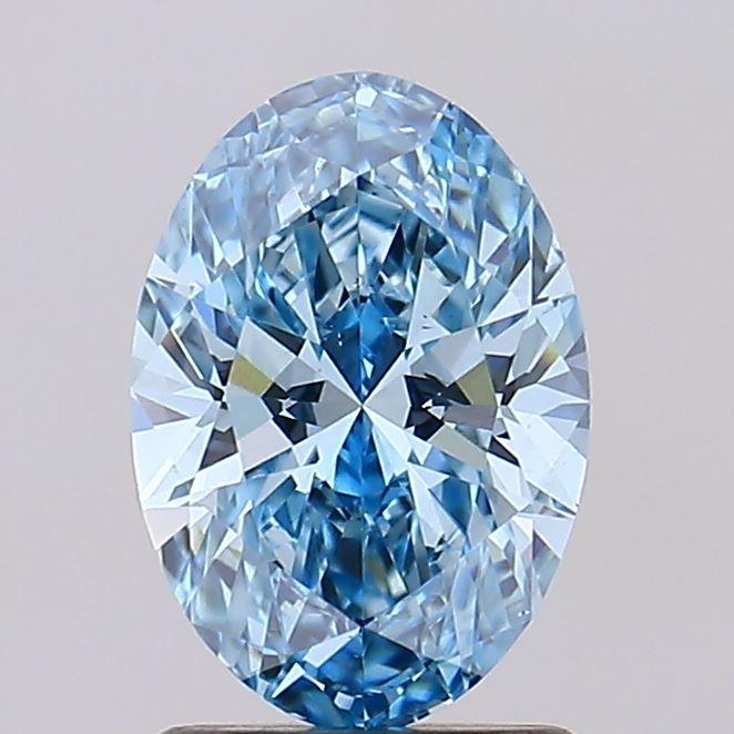 1.50 Ct. Fancy Vivid Blue Oval Lab Grown Diamond