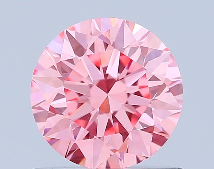 0.79 Ct. Fancy Vivid Pink Round Lab Grown Diamond
