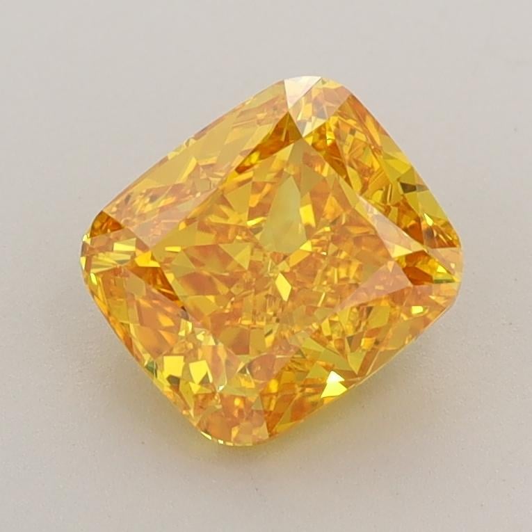 1.51 Ct. Fancy Vivid  Yellow Cushion Lab Grown Diamond
