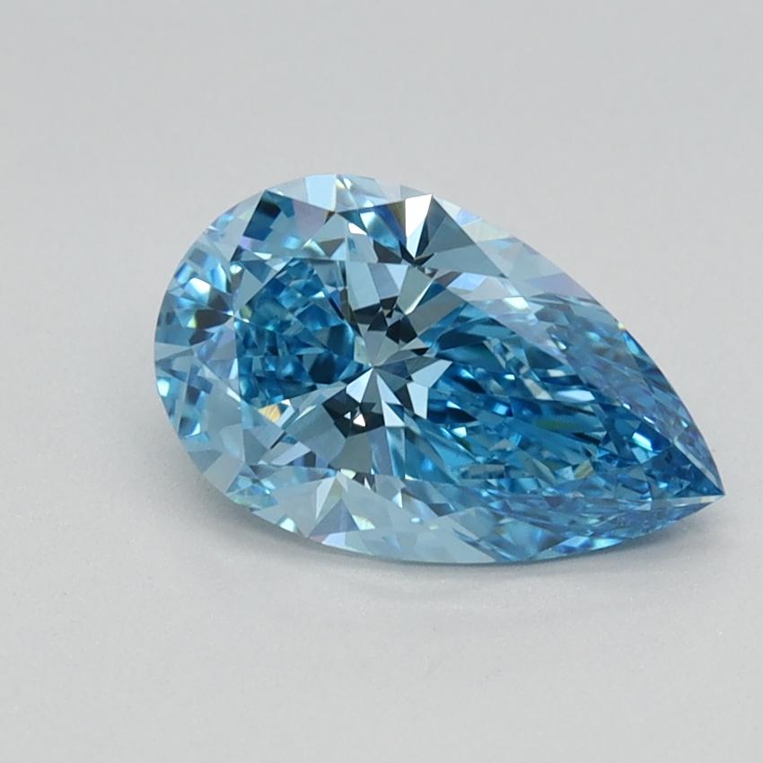 1.09 Ct. Fancy Vivid Blue Pear Lab Grown Diamond