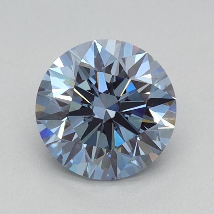 0.64 Ct. Fancy Vivid Blue Round Lab Grown Diamond