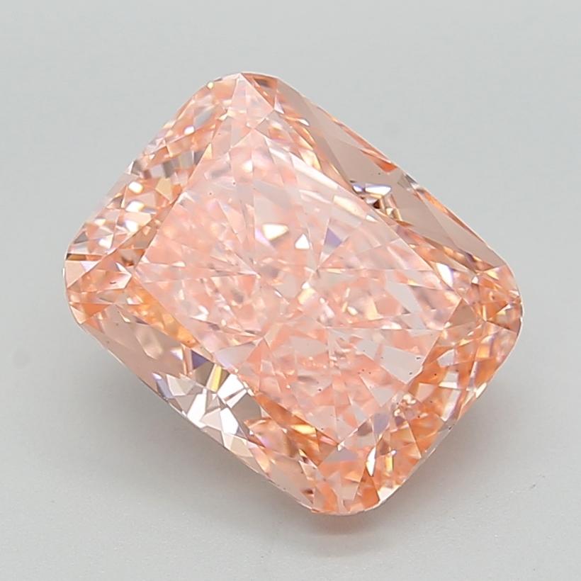 5.01 Ct. Fancy Vivid  Pink Cushion Lab Grown Diamond