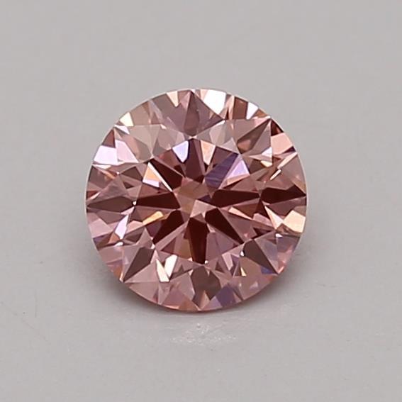 0.45 Ct. Fancy Vivid Pink Round Lab Grown Diamond