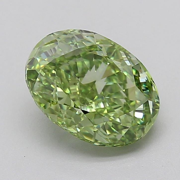 2.05 Ct. Fancy Vivid  Green Oval Lab Grown Diamond