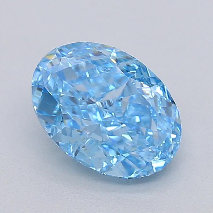 1.05 Ct. Fancy Vivid  Blue Oval Lab Grown Diamond