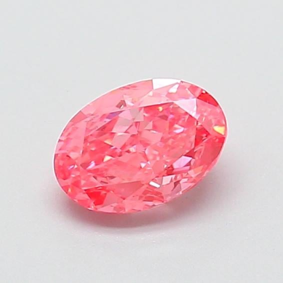 0.77 Ct. Fancy Vivid  Pink Oval Lab Grown Diamond