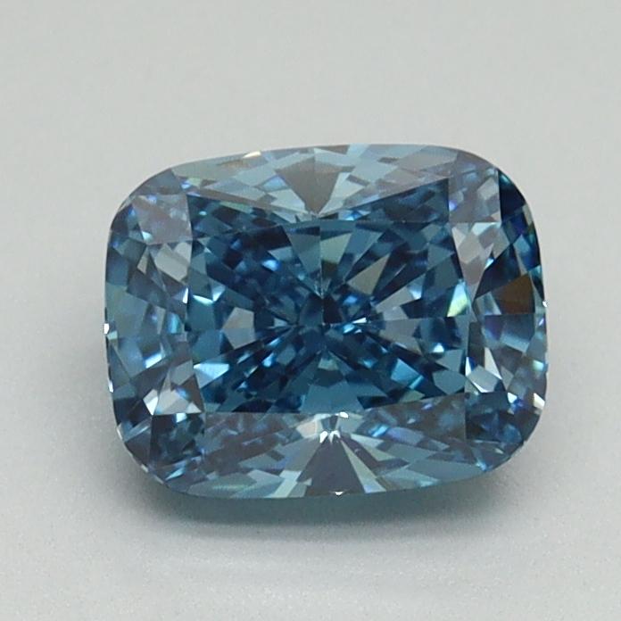 1.15 Ct. Fancy Vivid Blue Cushion Lab Grown Diamond