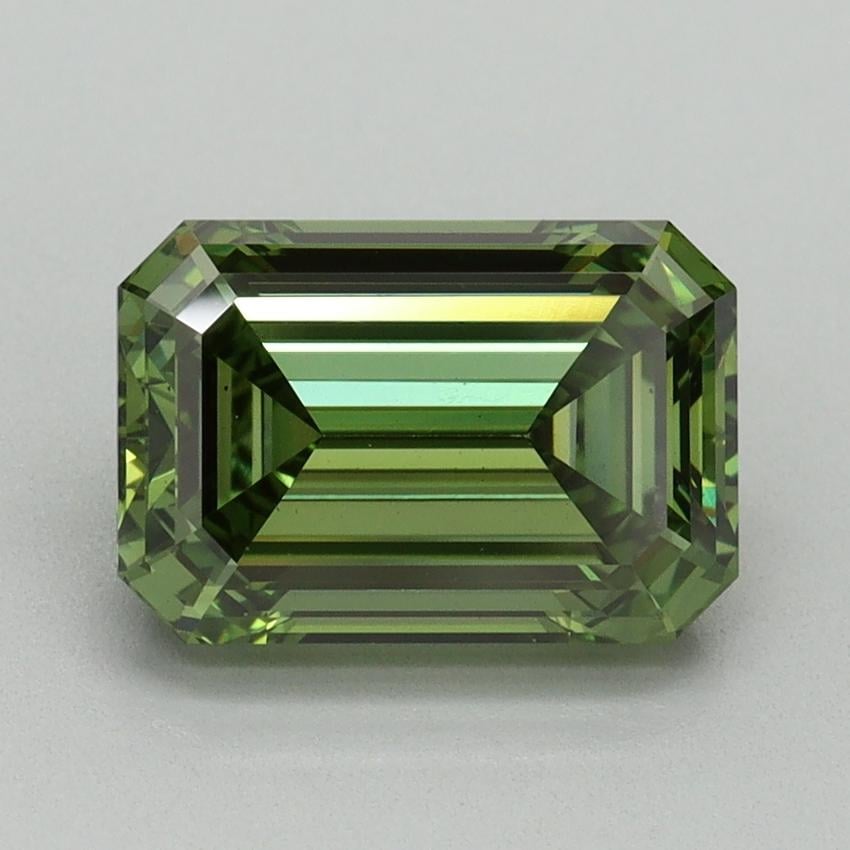 2.55 Ct. Fancy Vivid Green Emerald Lab Grown Diamond