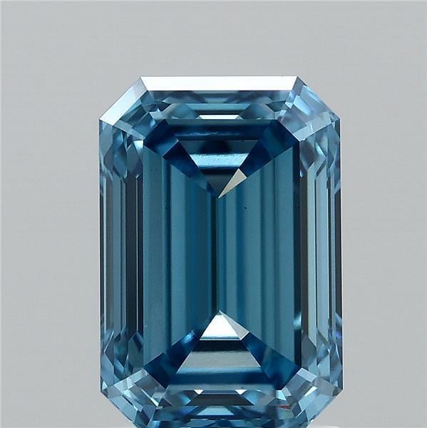 2.01 Ct. Fancy Vivid  Blue Emerald Lab Grown Diamond