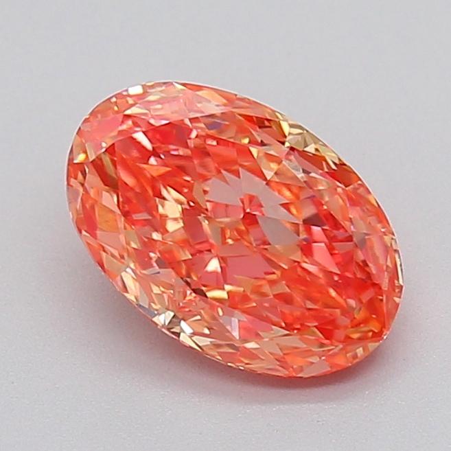 1.64 Ct. Fancy Vivid  Orange Oval Lab Grown Diamond