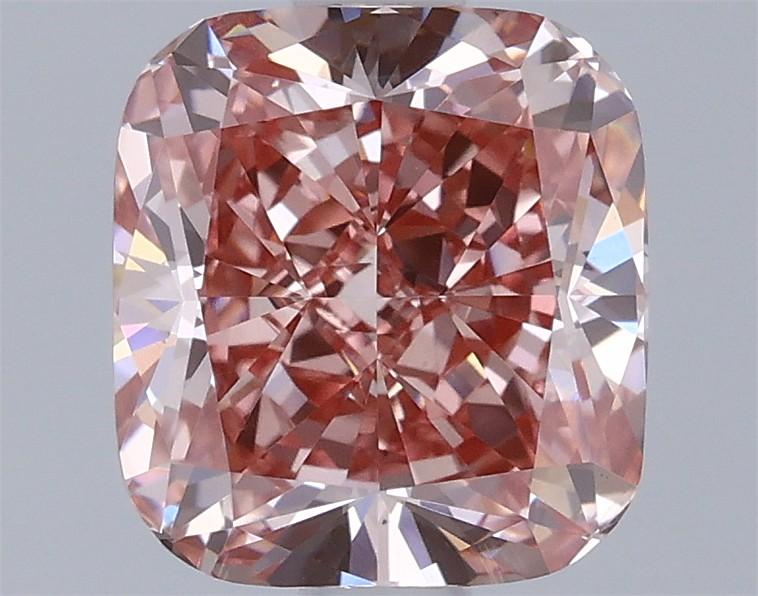 1.53 Ct. Fancy Intense  Pink Cushion Lab Grown Diamond