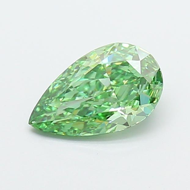 1.10 Ct. Fancy Vivid Green Pear Lab Grown Diamond