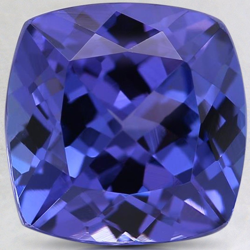10mm Premium Purple Cushion Tanzanite