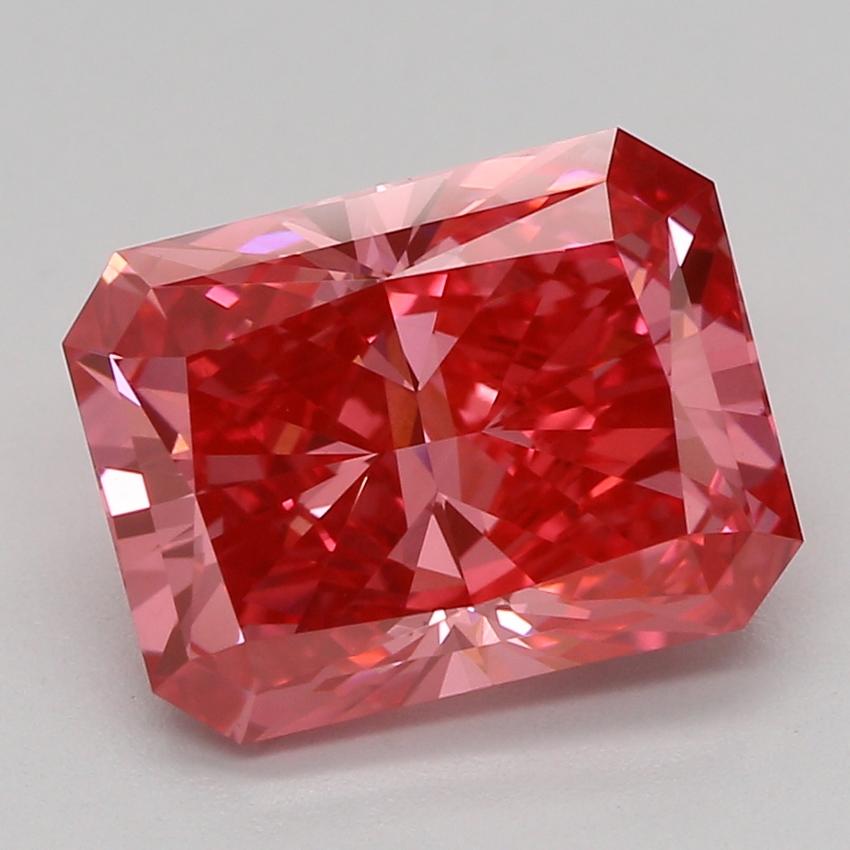 2.08 Ct. Fancy Vivid Pink Radiant Lab Grown Diamond