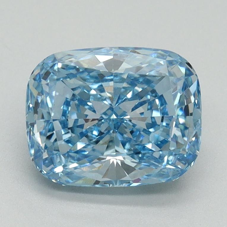 1.66 Ct. Fancy Vivid Blue Cushion Lab Grown Diamond