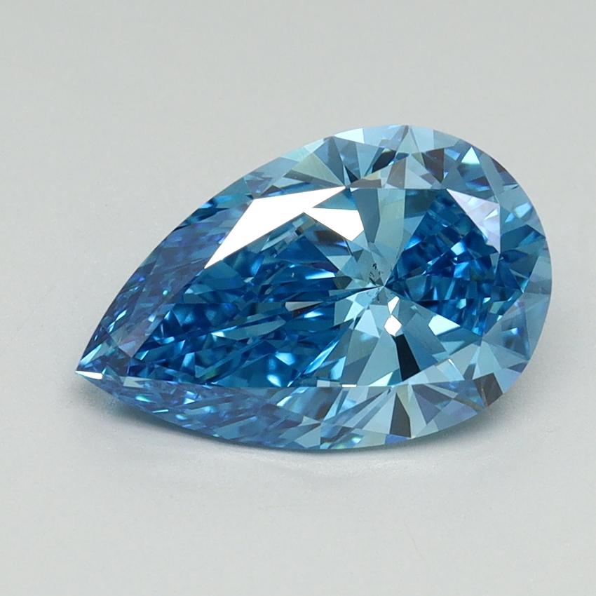 2.01 Ct. Fancy Vivid Blue Pear Lab Grown Diamond