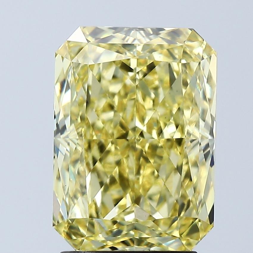 3.06 Ct. Fancy Vivid Yellow Radiant Lab Grown Diamond