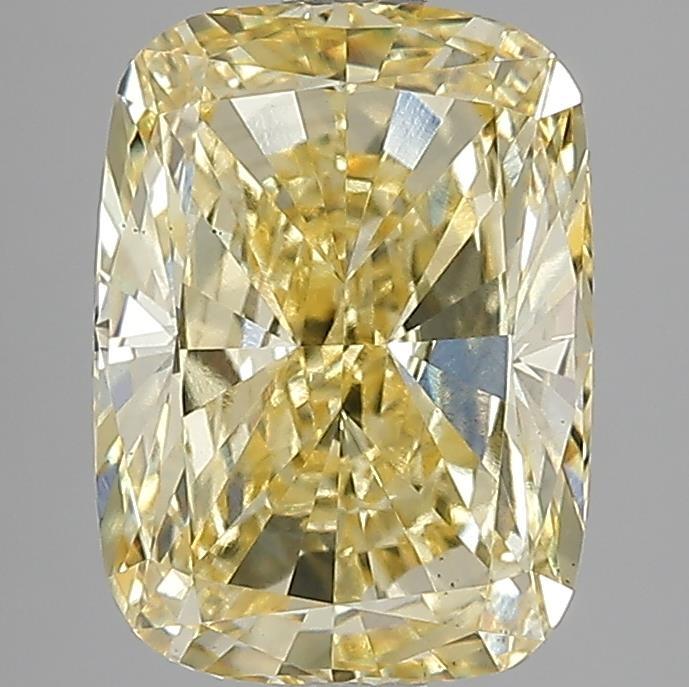 4.00 Ct. Fancy Intense Yellow Cushion Lab Grown Diamond