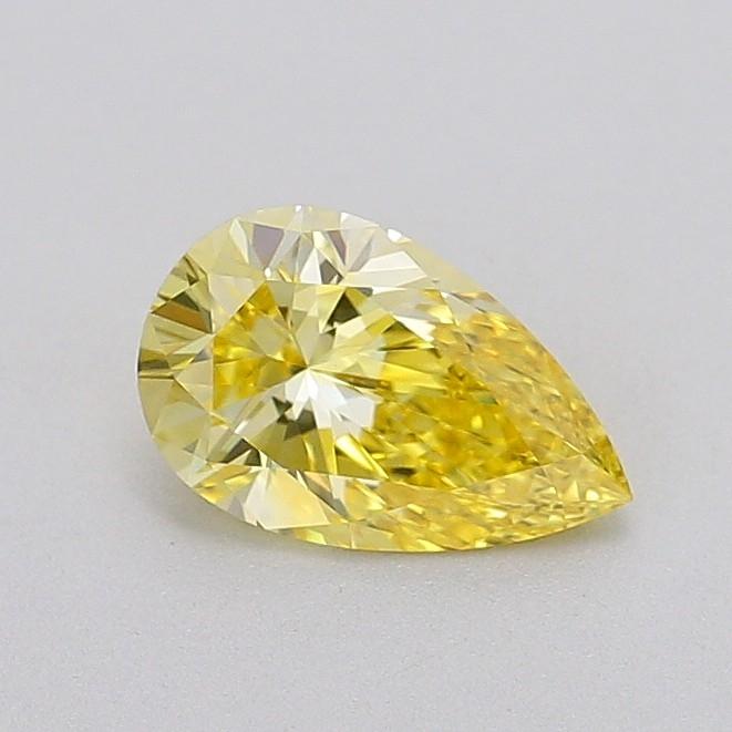 0.78 Ct. Fancy Vivid  Yellow Pear Lab Grown Diamond