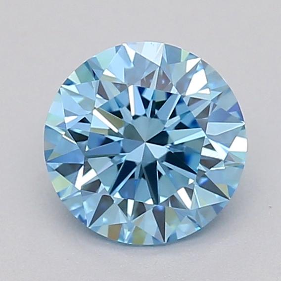 0.50 Ct. Fancy Vivid  Blue Round Lab Grown Diamond