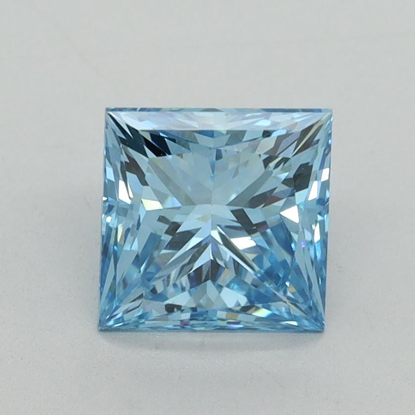 1.60 Ct. Fancy Vivid Blue Princess Lab Grown Diamond