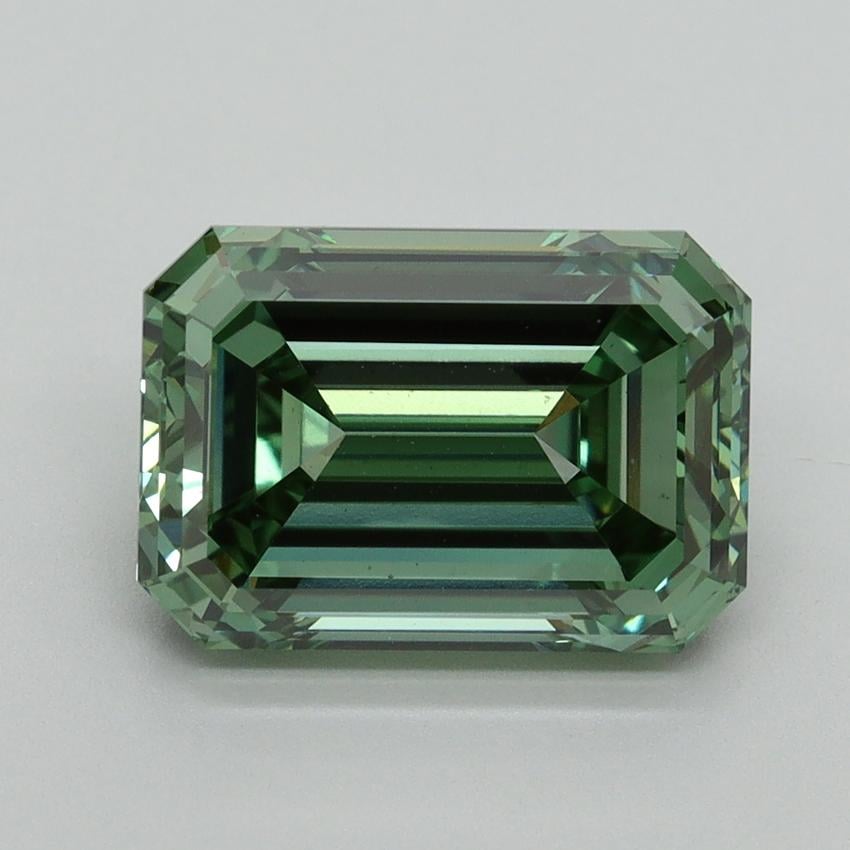 4.03 Ct. Fancy Vivid Pacific Green Emerald Lab Grown Diamond