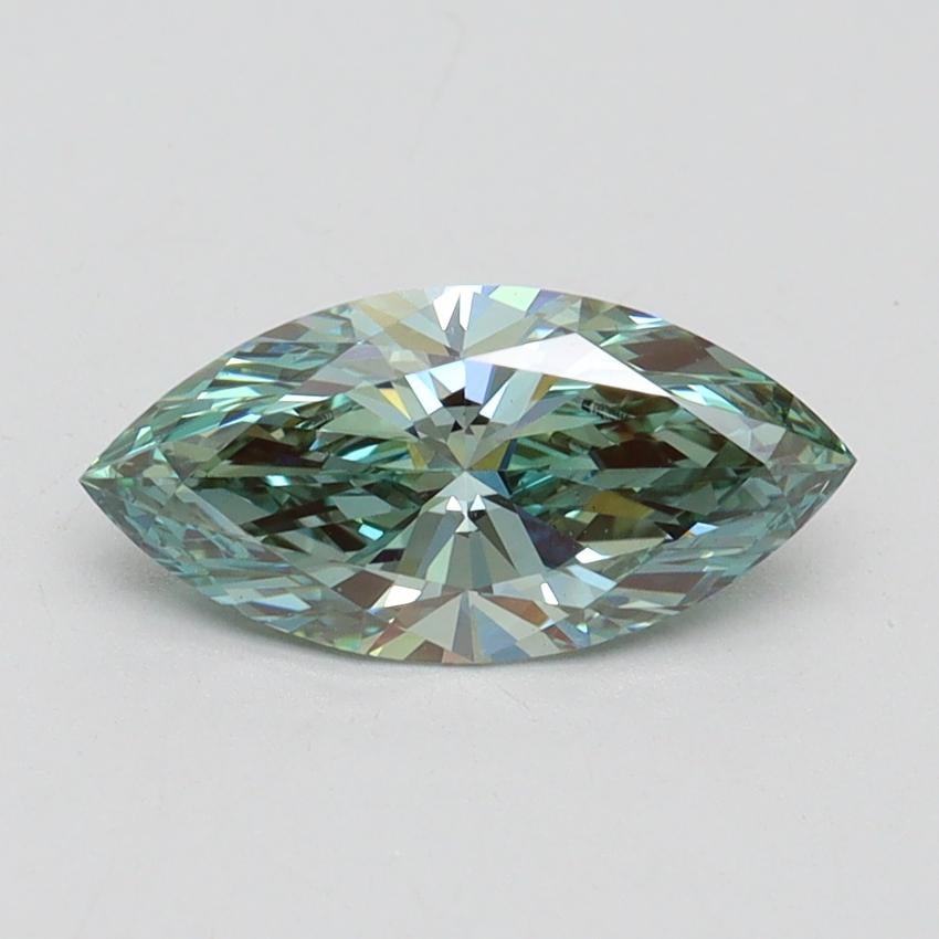 1.06 Ct. Fancy Vivid Green Marquise Lab Grown Diamond