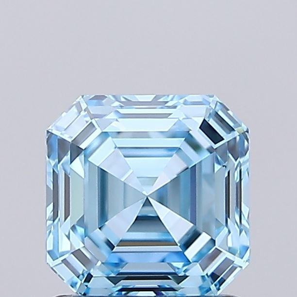 1.07 Ct. Fancy Vivid Blue Asscher Lab Grown Diamond